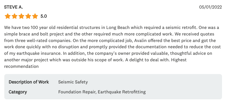 Avalin Seismic Construction Angi Review 2